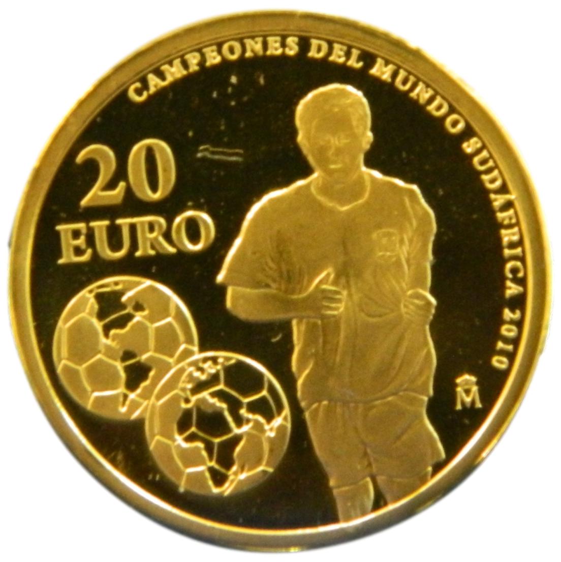 ESPAÑA 20 euro 2010 Campeones del Mundo Sudáfrica