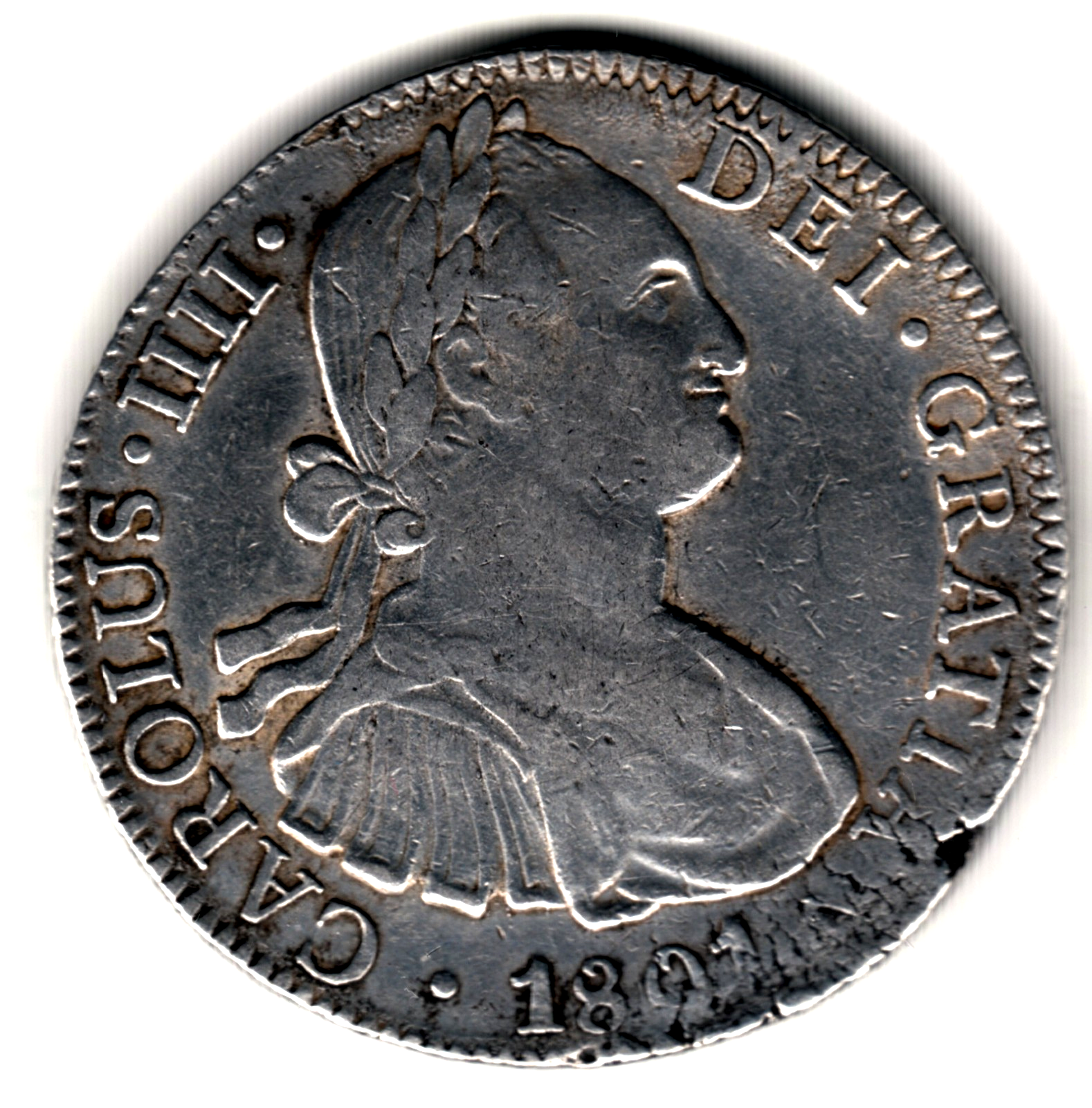 8 reales ESPAÑA 1801 FM  - México  - Rey Carlos IV