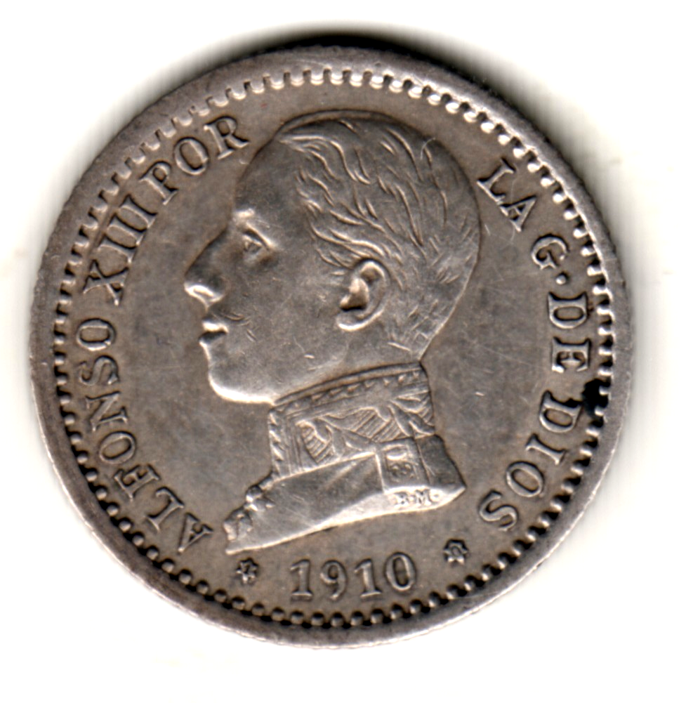 50 centimos ESPAÑA 1910 PC.V  *1**0*Alfonso XIII