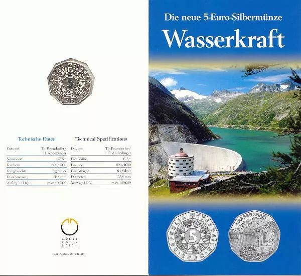 5 euros AUSTRIA 2005 - 100 years of Sky