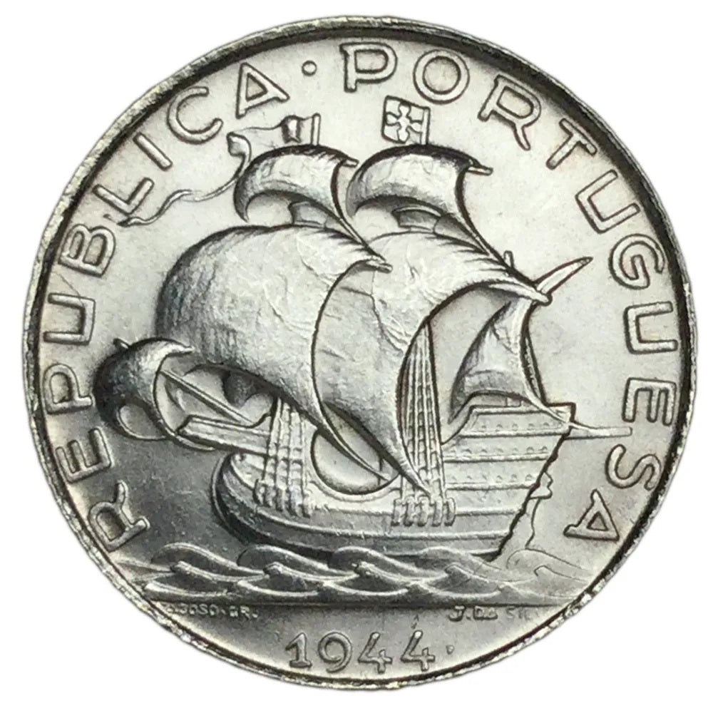 2,5 escudos plata PORTUGAL 1944 - BARCO