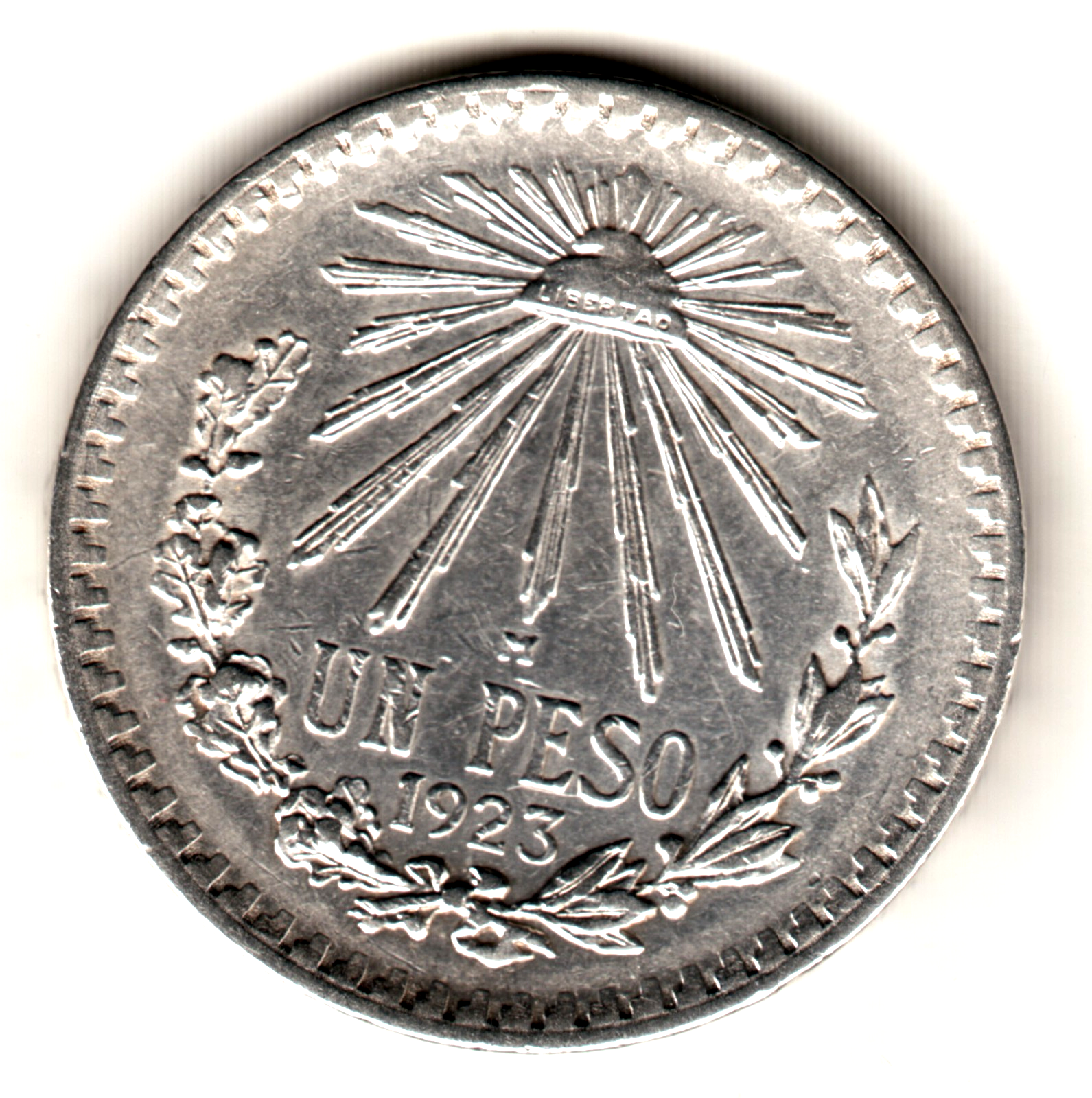 1 peso plata MEXICO 1923