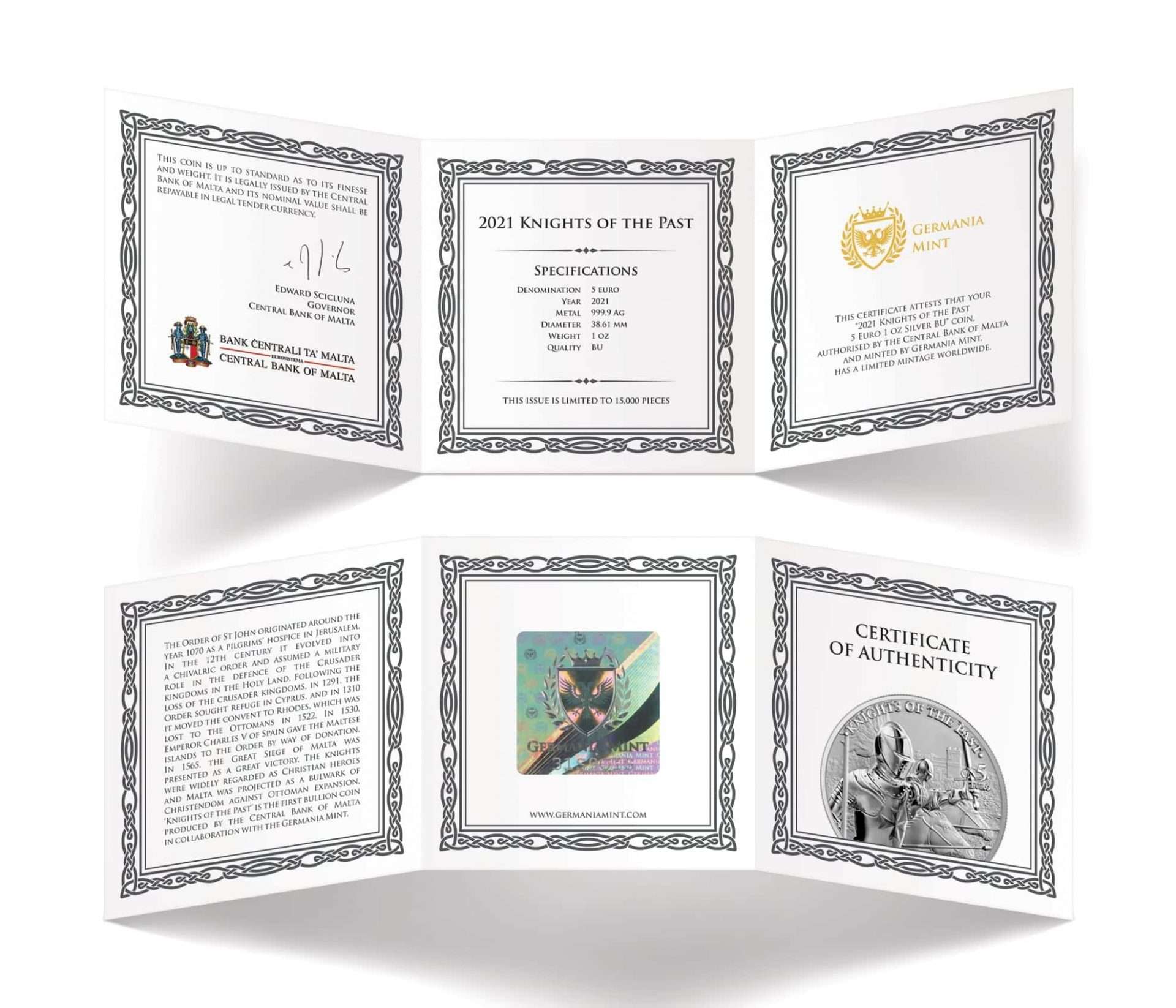 5 euros MALTA 2021 - Caballeros del Pasado