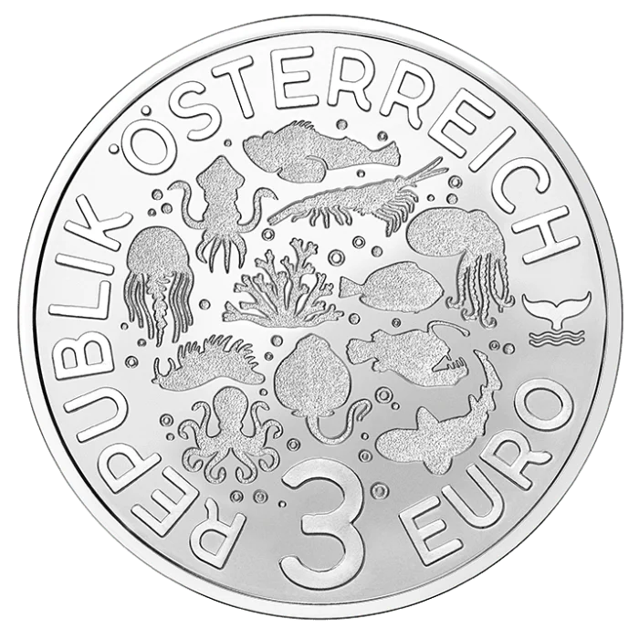 3 euros Austria 2024 – Vibrante Vida Marina “Calamar Hawaiano”