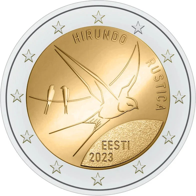 2 euros ESTONIA 2023 - Barn swallow