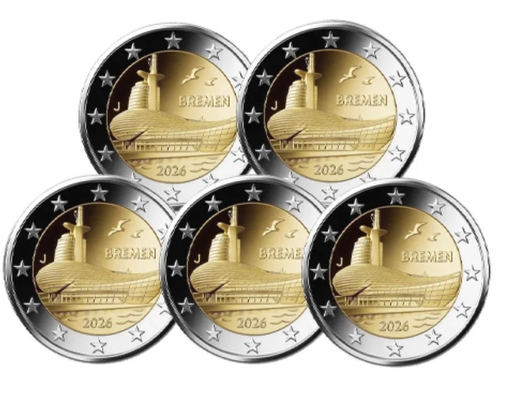 2 euros ALEMANIA 2026 - Estado de Bremen - Casa del Clima Bremerhaven ADFGJ