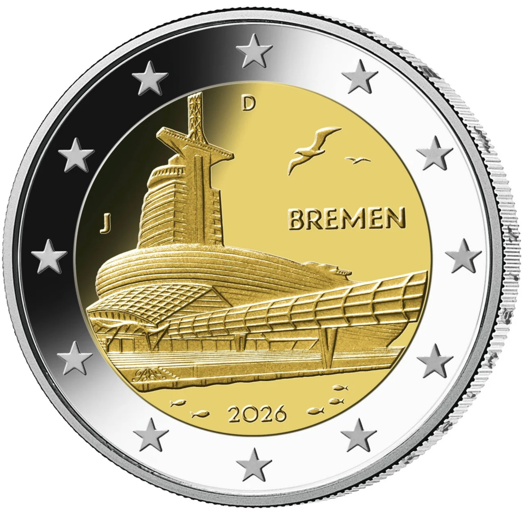 2 euros ALEMANIA 2026 - Estado de Bremen - Casa del Clima Bremerhaven