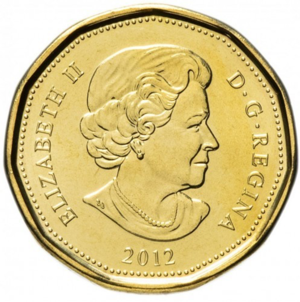 Canadá 1 dólar, 2012