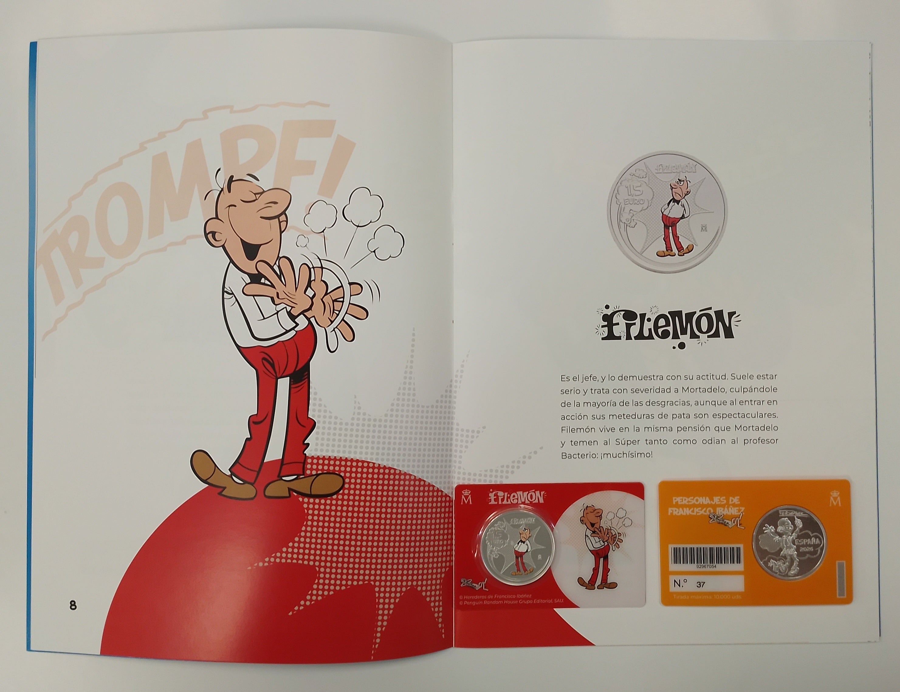 ESPAÑA 2026 colección MORTADELO Y FILEMON serie personajes Franciso Ibañez