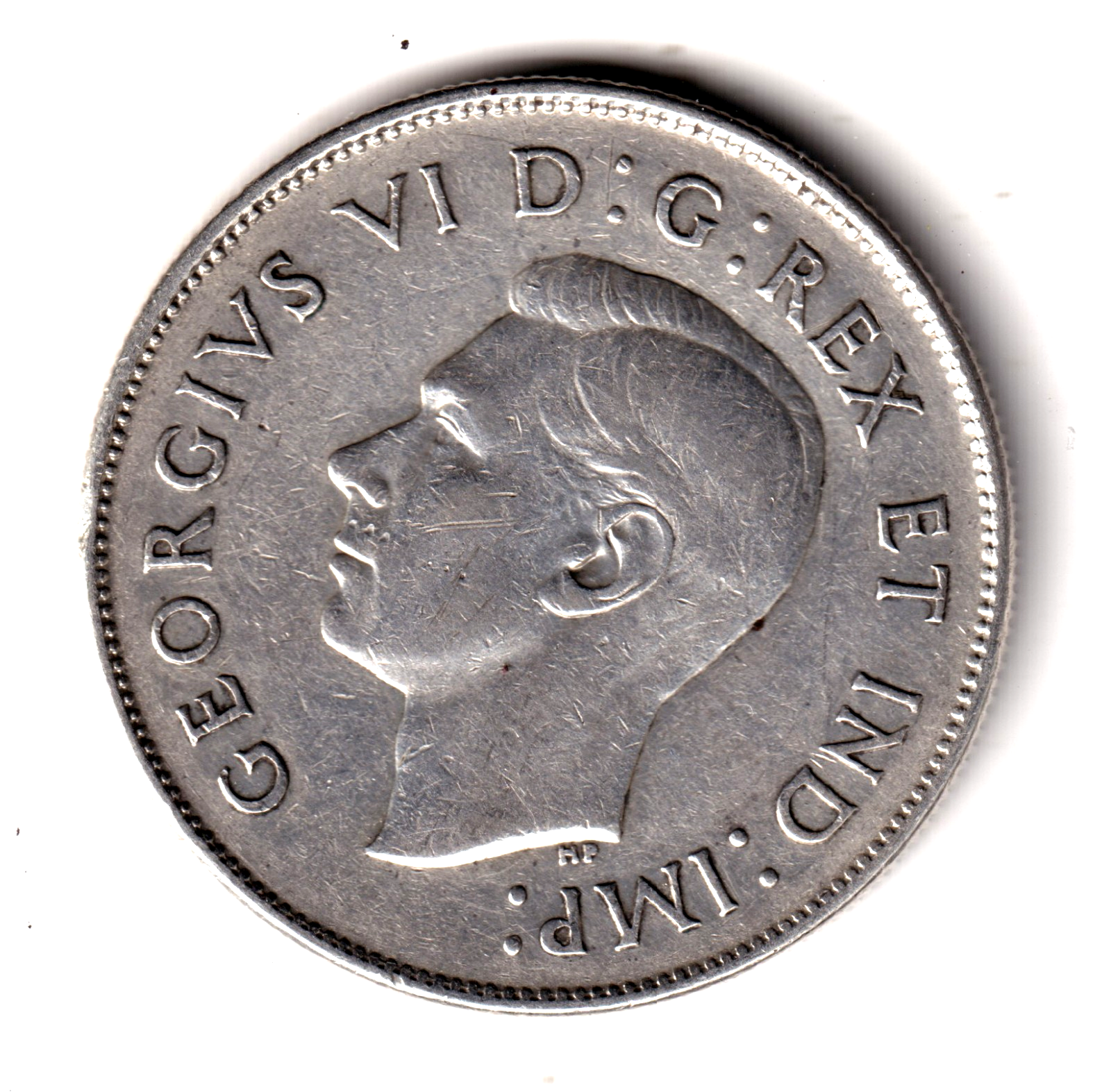 50 cents plata CANADA 1945 Rey Jorge VI