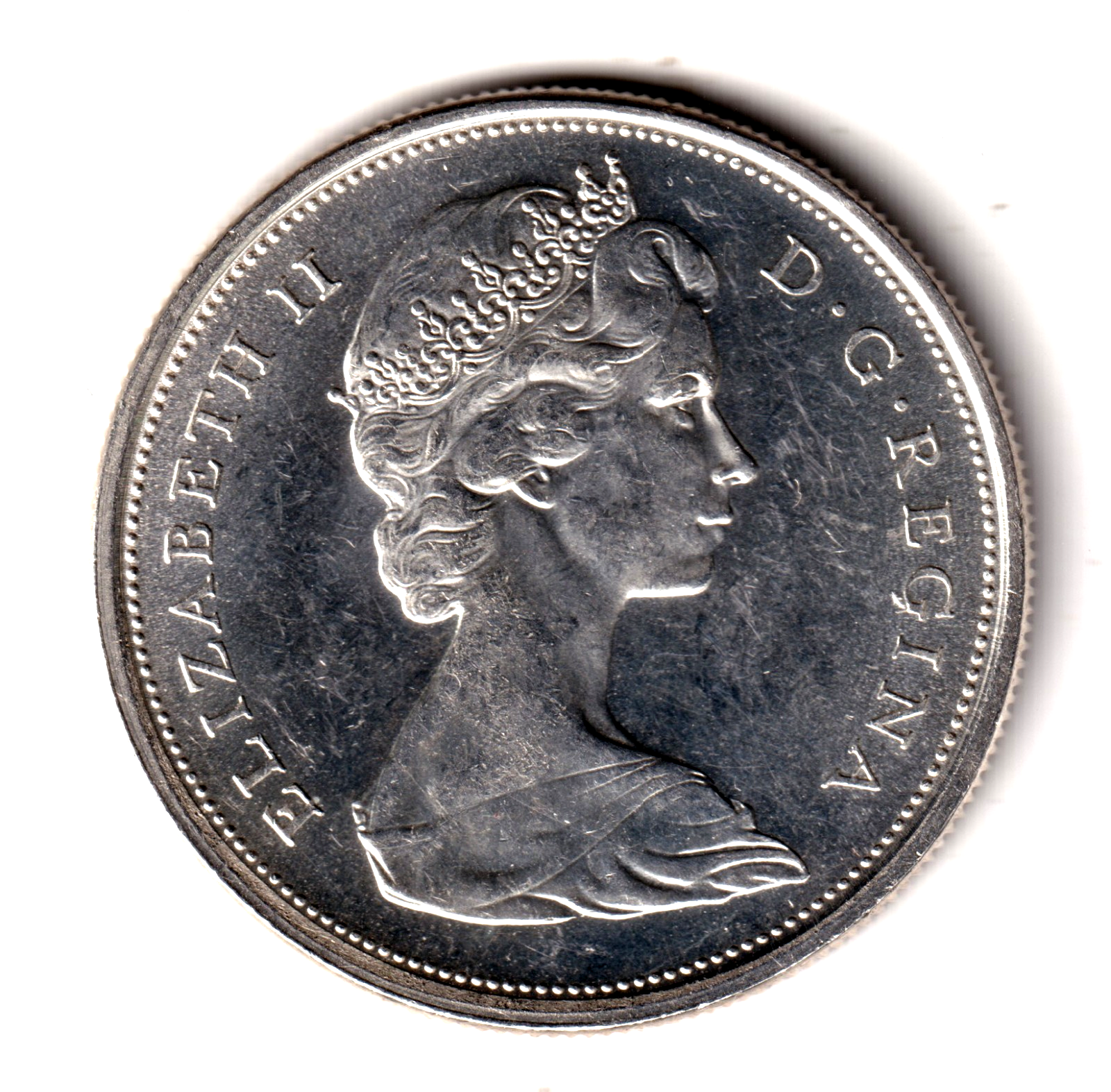 50 cents plata CANADA 1965