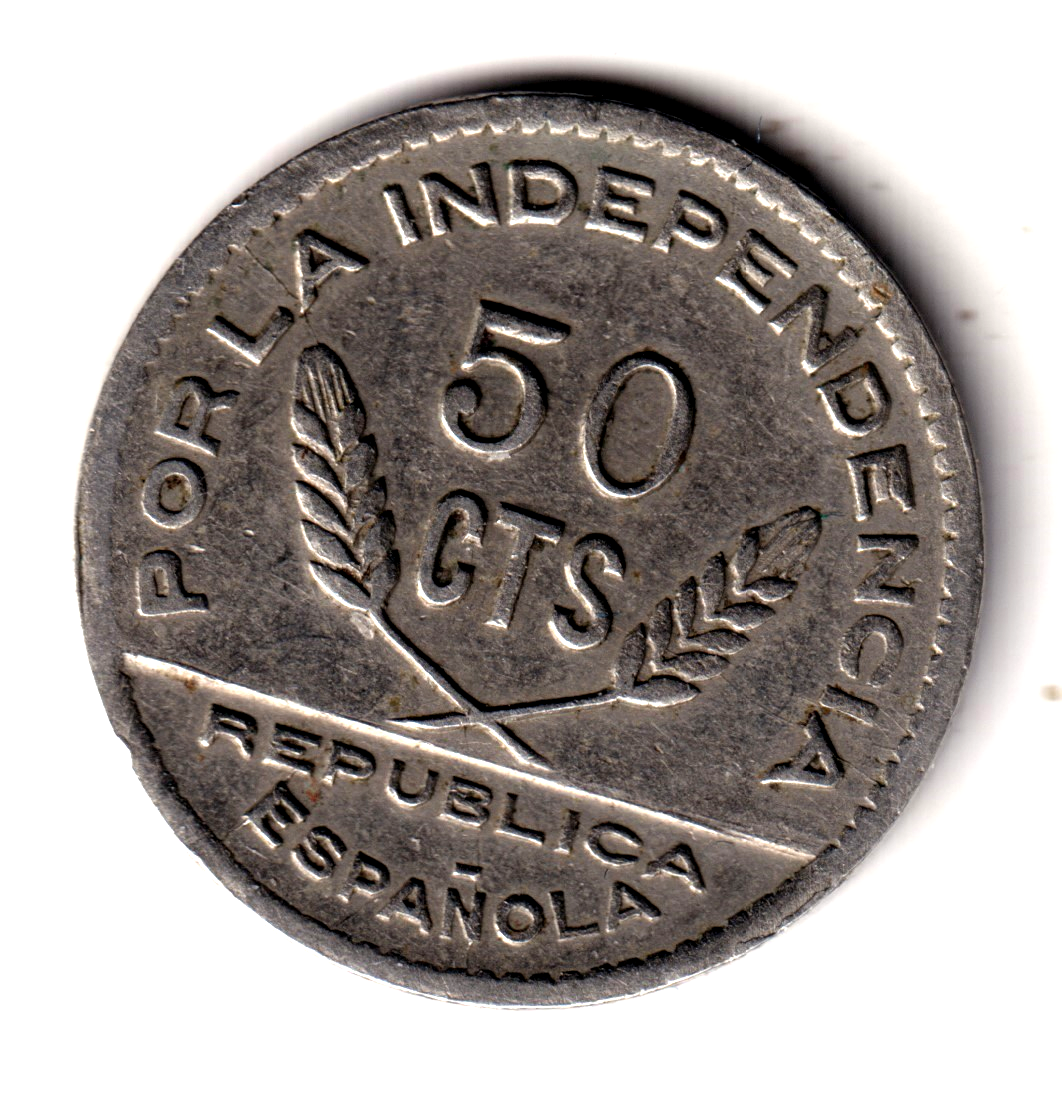 50 centimos 1937 CONSEJO DE SANTANDER PALENCIA Y BURGOS