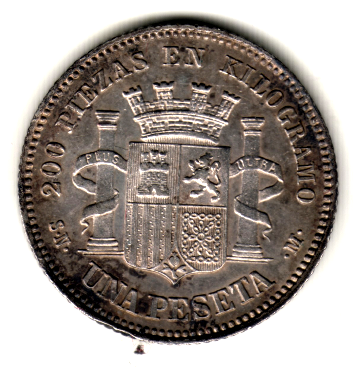 1 peseta ESPAÑA 1870 - SN.M *18**70* GOBIERNO PROVISIONAL