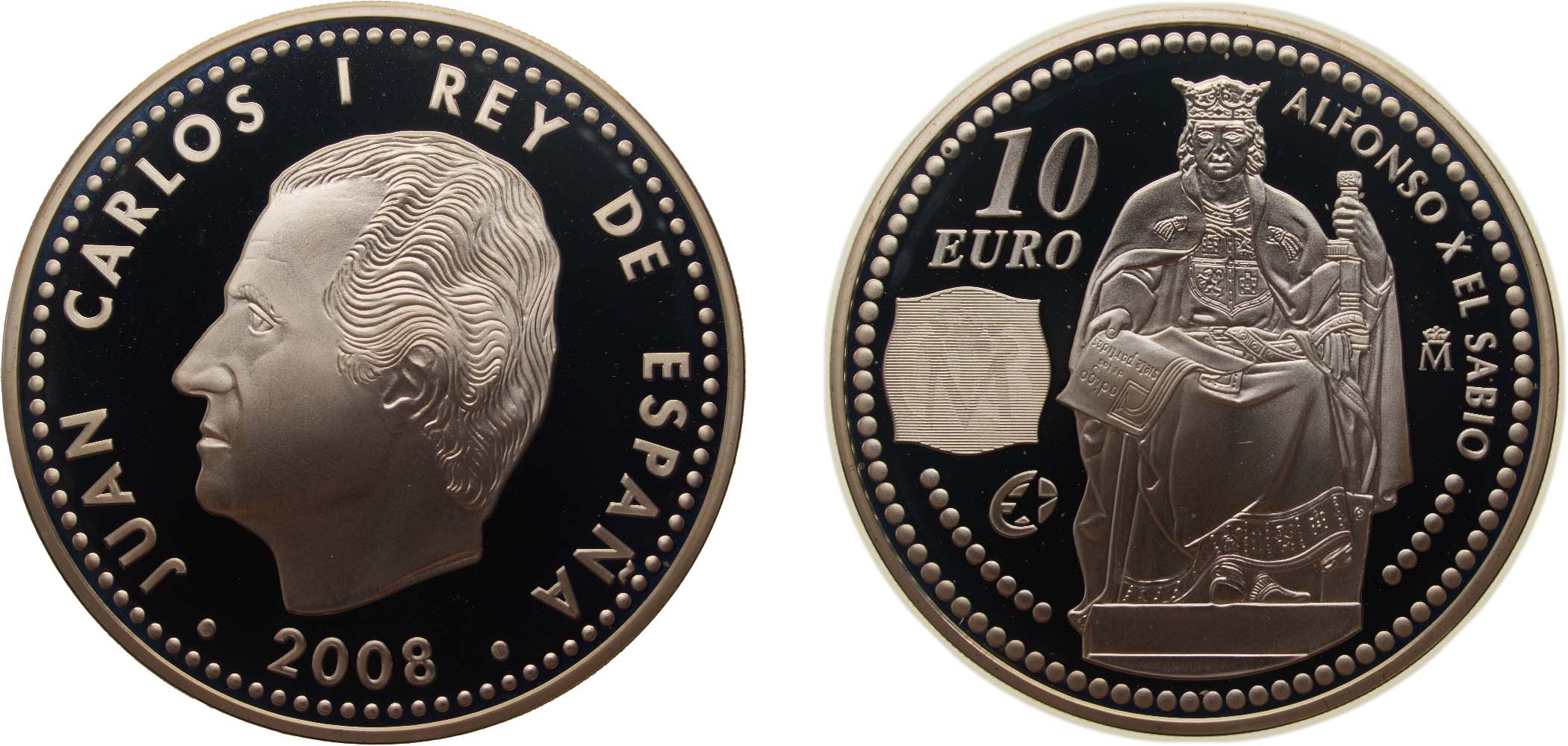 10 euro plata  ESPAÑA 2008 ALFONSO X EL SABIO - Programa Europa