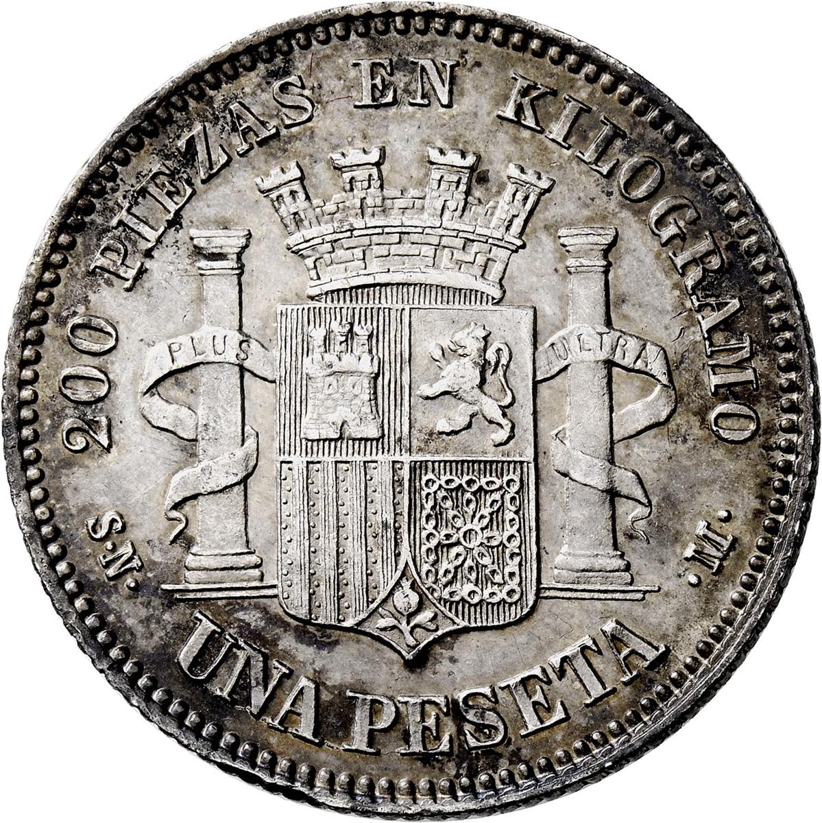 1 peseta ESPAÑA 1870 - SN.M *18**70* GOBIERNO PROVISIONAL