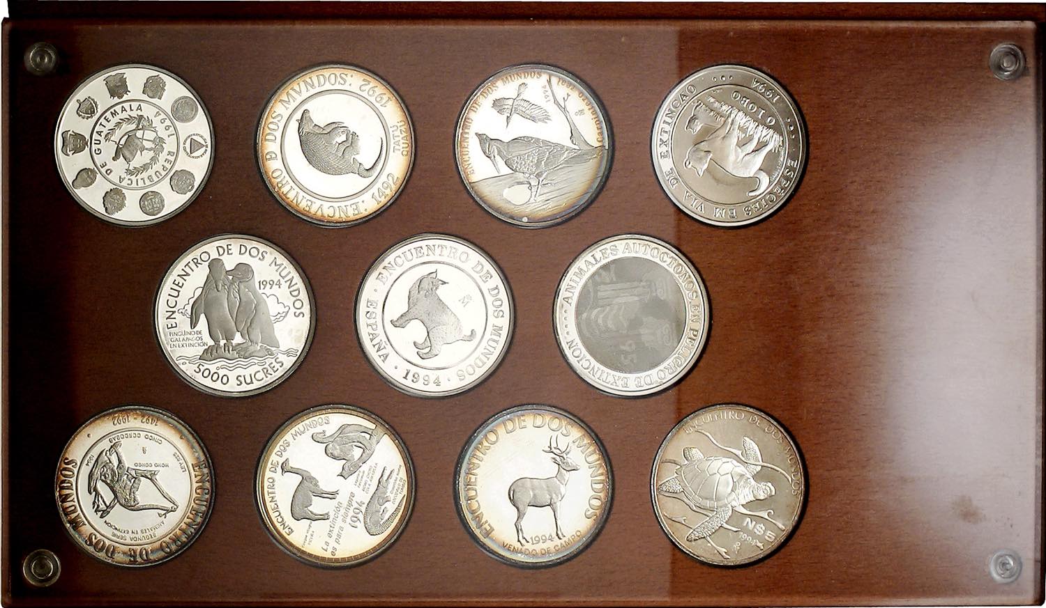 Colección completa II SERIE IBEROAMERICANA  Año 1994 / Fauna 2ª Serie / (10 monedas + medalla)