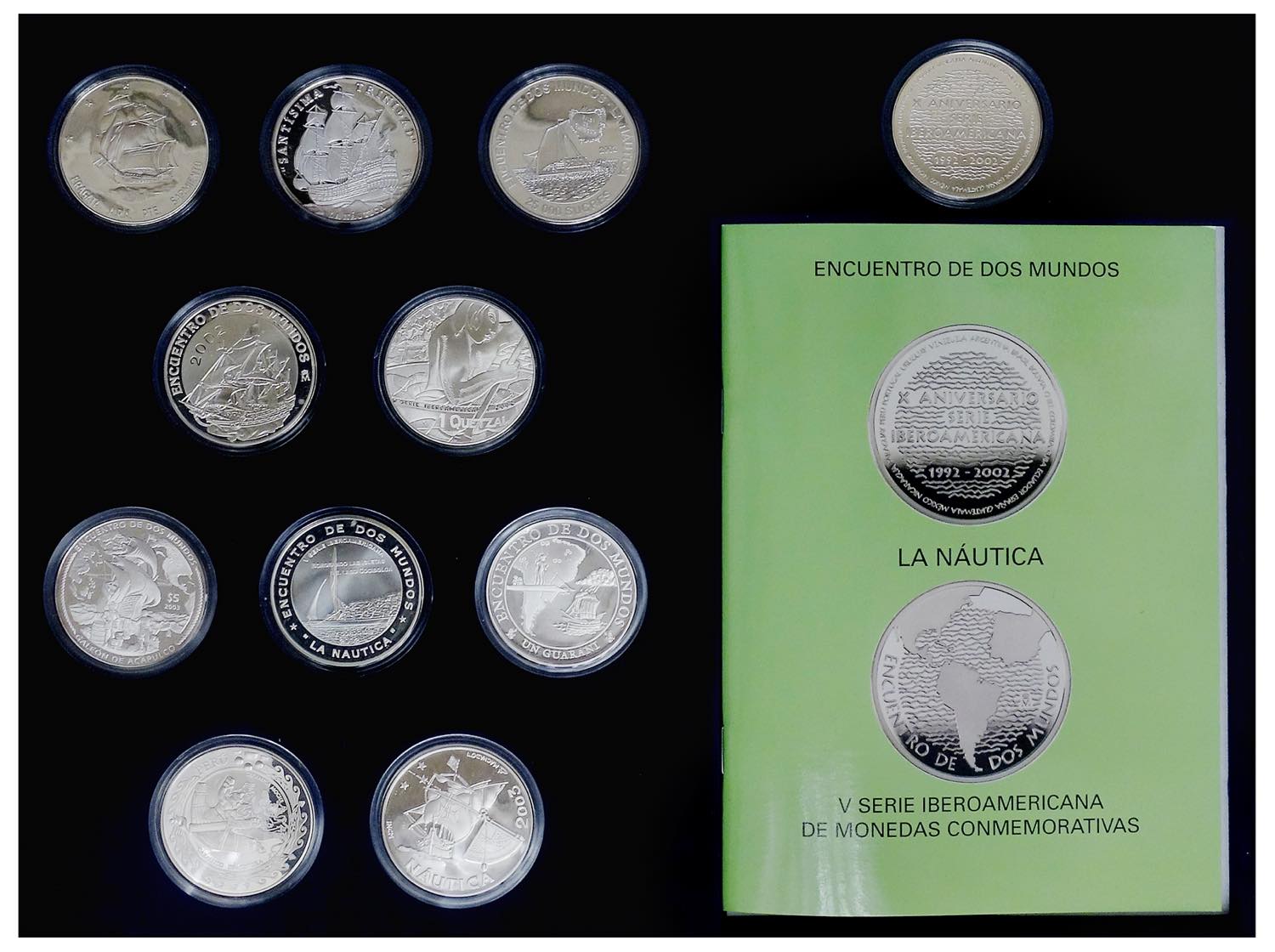 Colección completa V SERIE IBEROAMERICANA 2002 - LA NAUTICA 10 MONEDAS