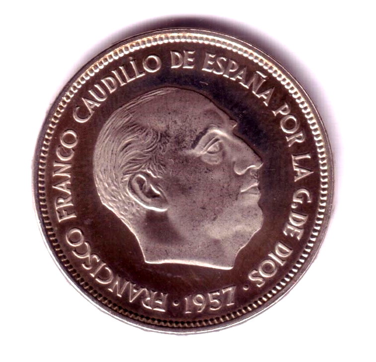 25 pesetas ESPAÑA 1957 - Franco *73* PROOF  (1973)