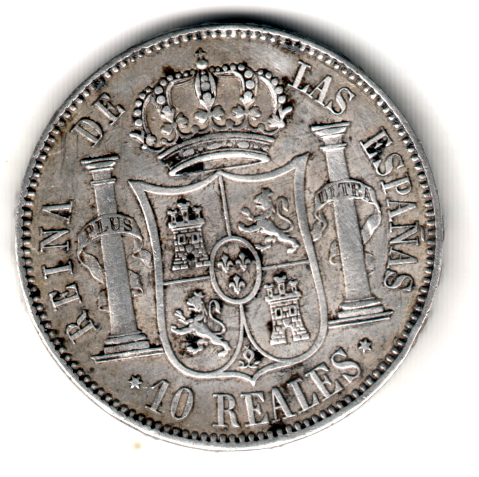 10 reales plata ESPAÑA 1862- Isabel II MADRID