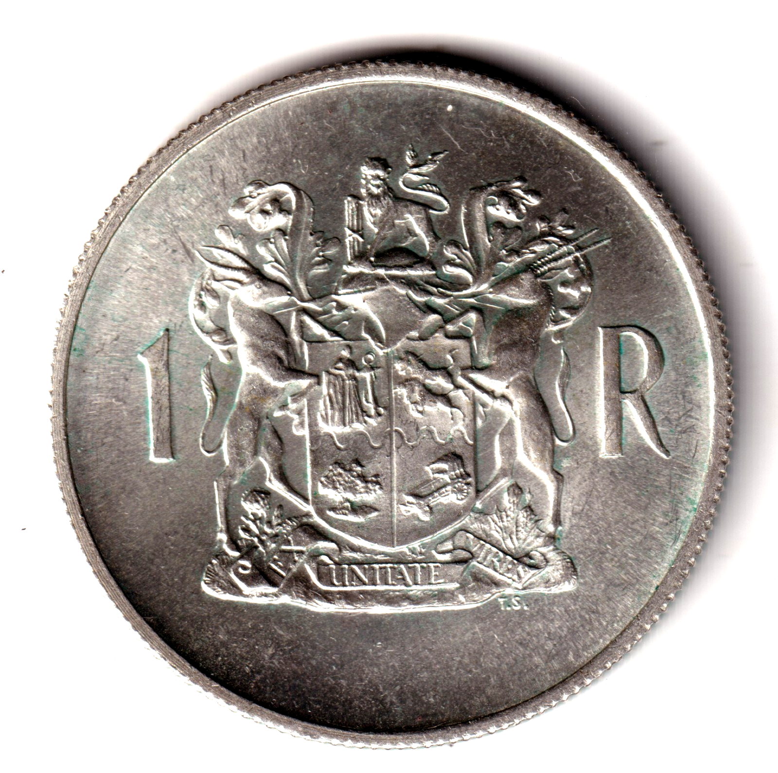 SUDAFRICA 1 rand plata 1969 proof FIN DE LA PRESIDENCIA - SUID AFRIKA