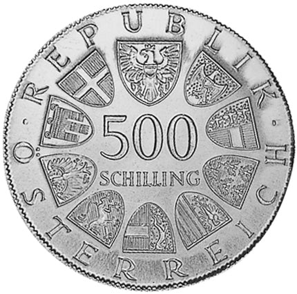 AUSTRIA 500 schilling plata 1980 - Centenario de la Cruz Roja Austriaca