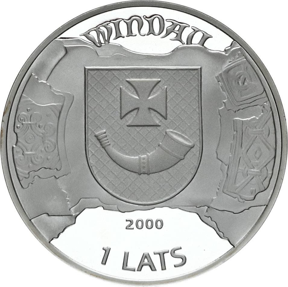 1 lats LETONIA plata 2000 - VENTSPILS - HANSA CITIES