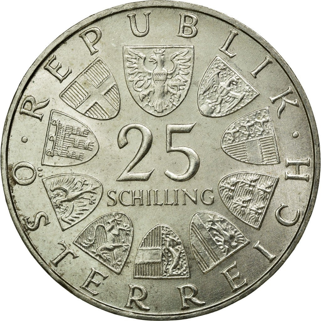 AUSTRIA 25 schilling plata 1972 Carl Michael Ziehrer