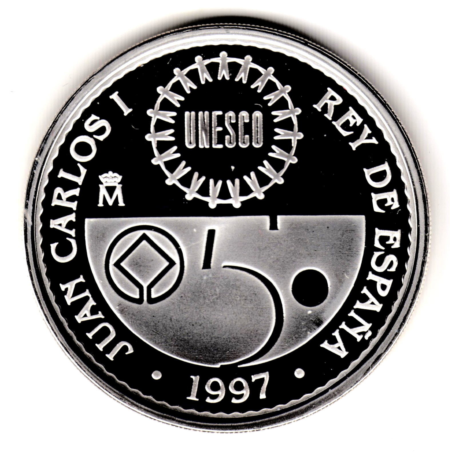 2000 pesetas plata ESPAÑA 1997 PAGODA DE HORYU-JI   UNESCO