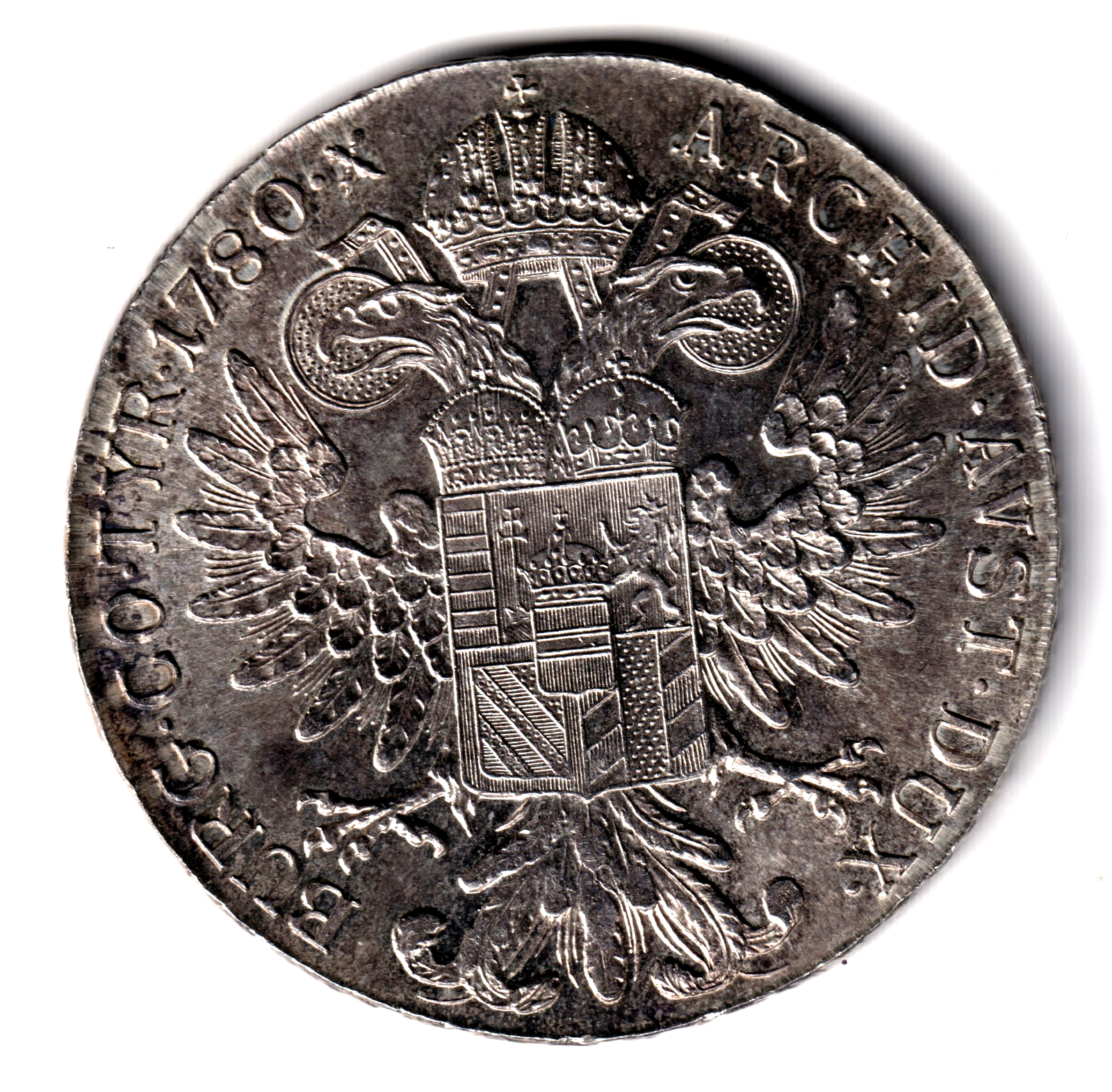 1 Thaler plata Maria Teresa de Hamsburgo 1780 - Postumo (Austria)