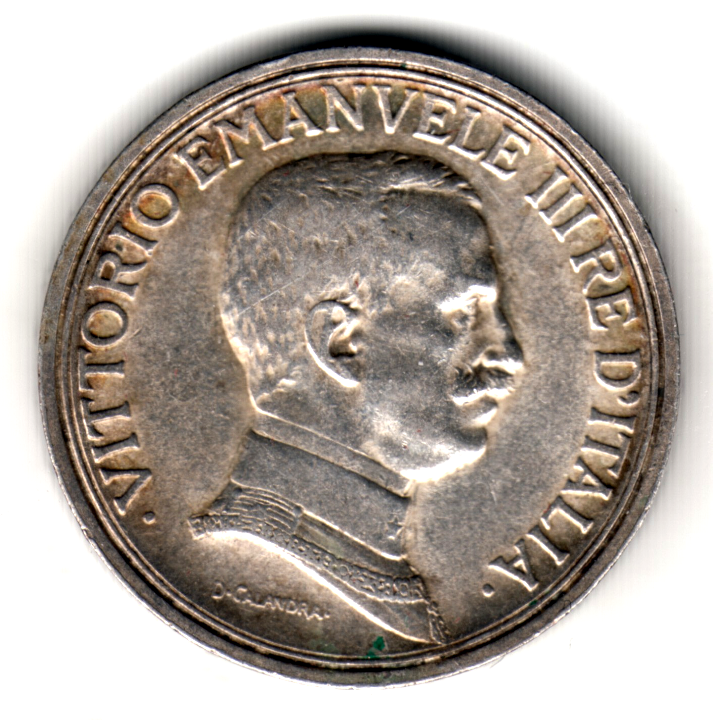 2 lire plata 1914 ITALIA Rey Victor Emmenuel III - Cuadriga