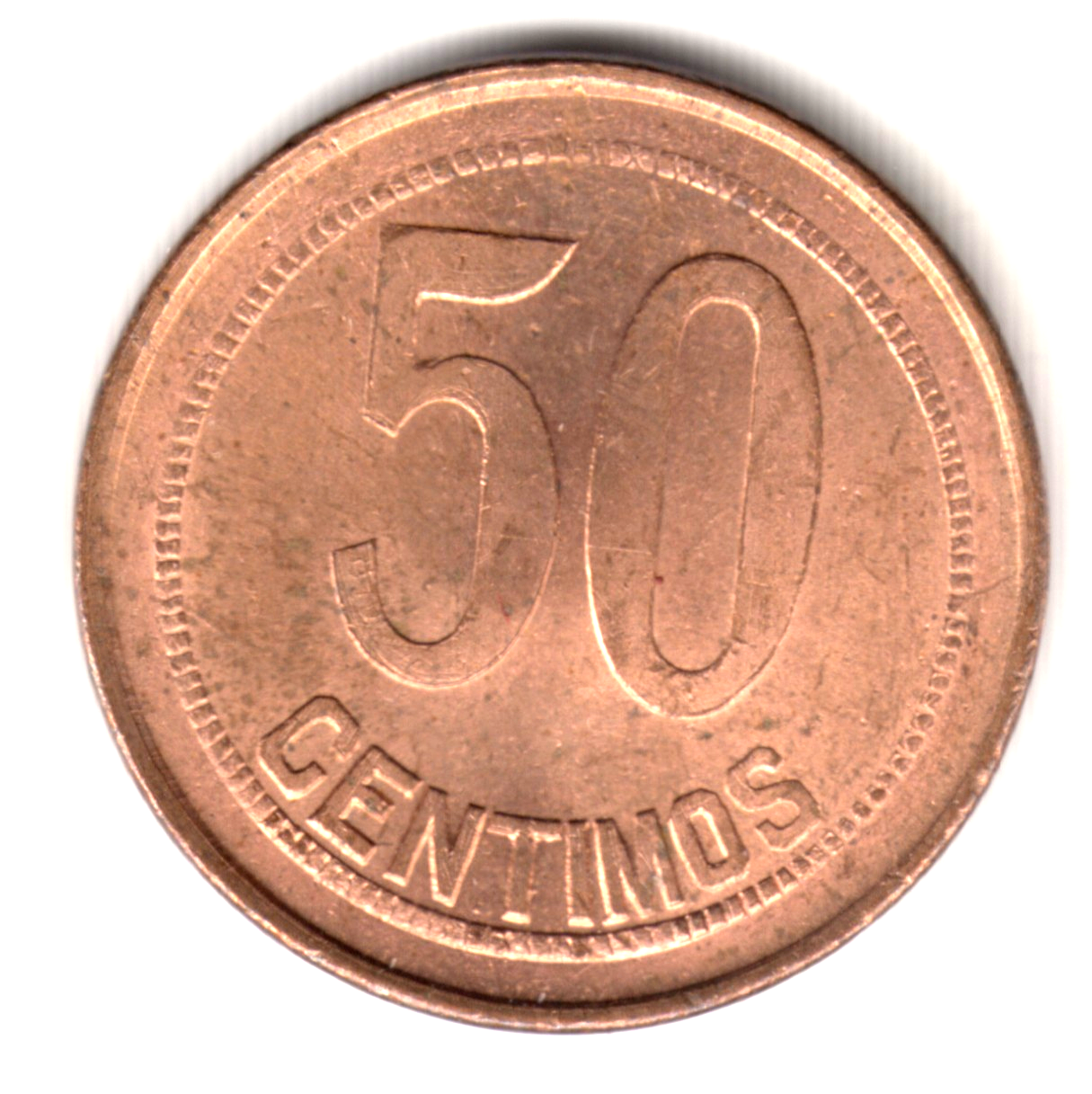 50 céntimos ESPAÑA 1937 - VARIANTE ORLA PUNTOS CUADRADOS S/C