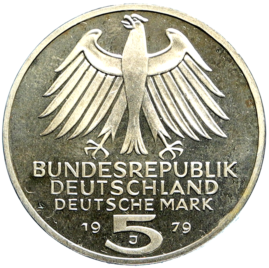 ALEMANIA 5 marcos plata 1979 J Instituto Arqueologico - 5 mark S/C