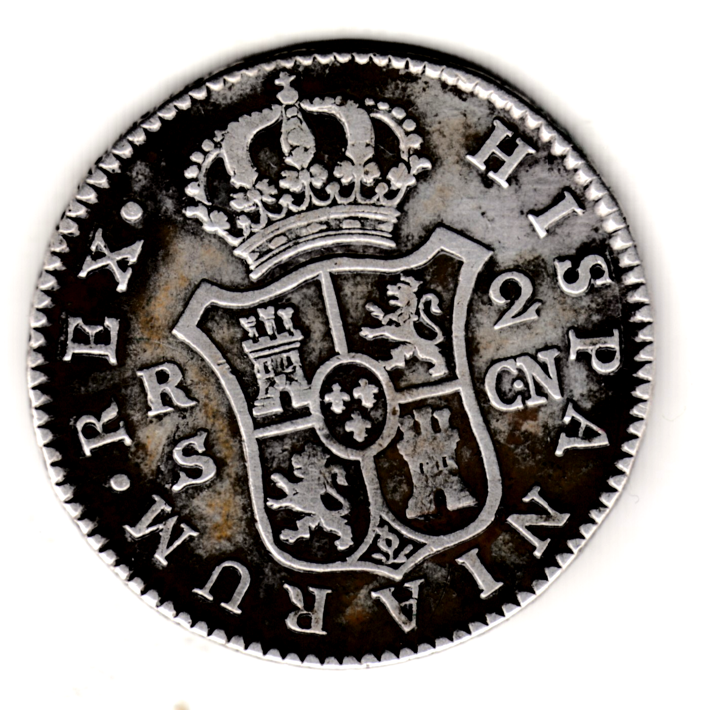 2 reales ESPAÑA 1806 - Carlos IV CN Sevilla