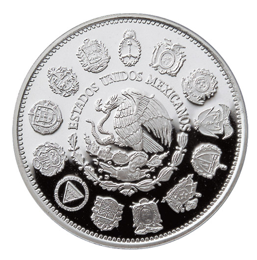 100 pesos plata 1991 MEXICO - Encuentro entre dos mundos