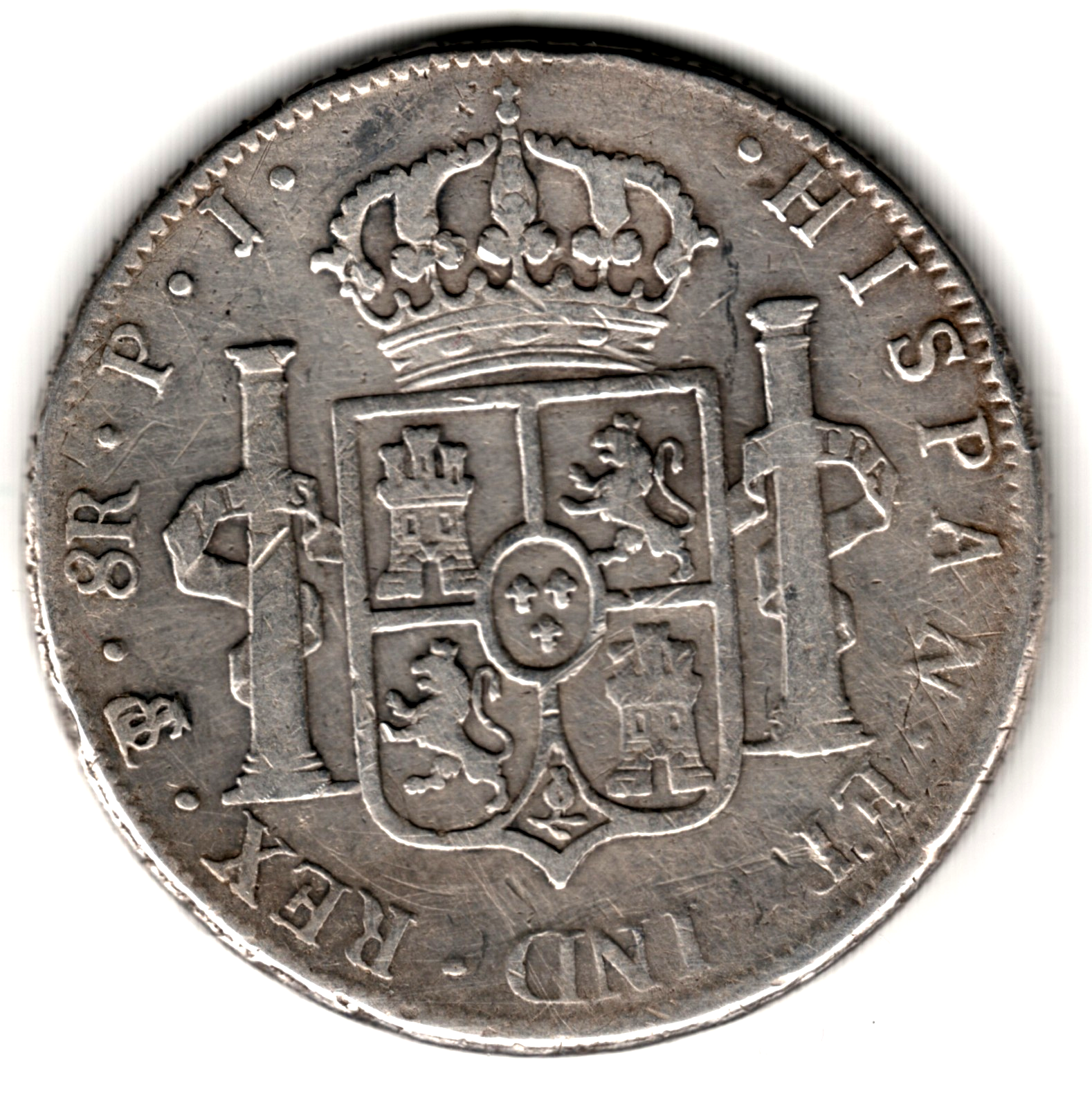 8 reales ESPAÑA 1805/4  - Potosí (Bolivia) PJ  - Rey Carlos IV