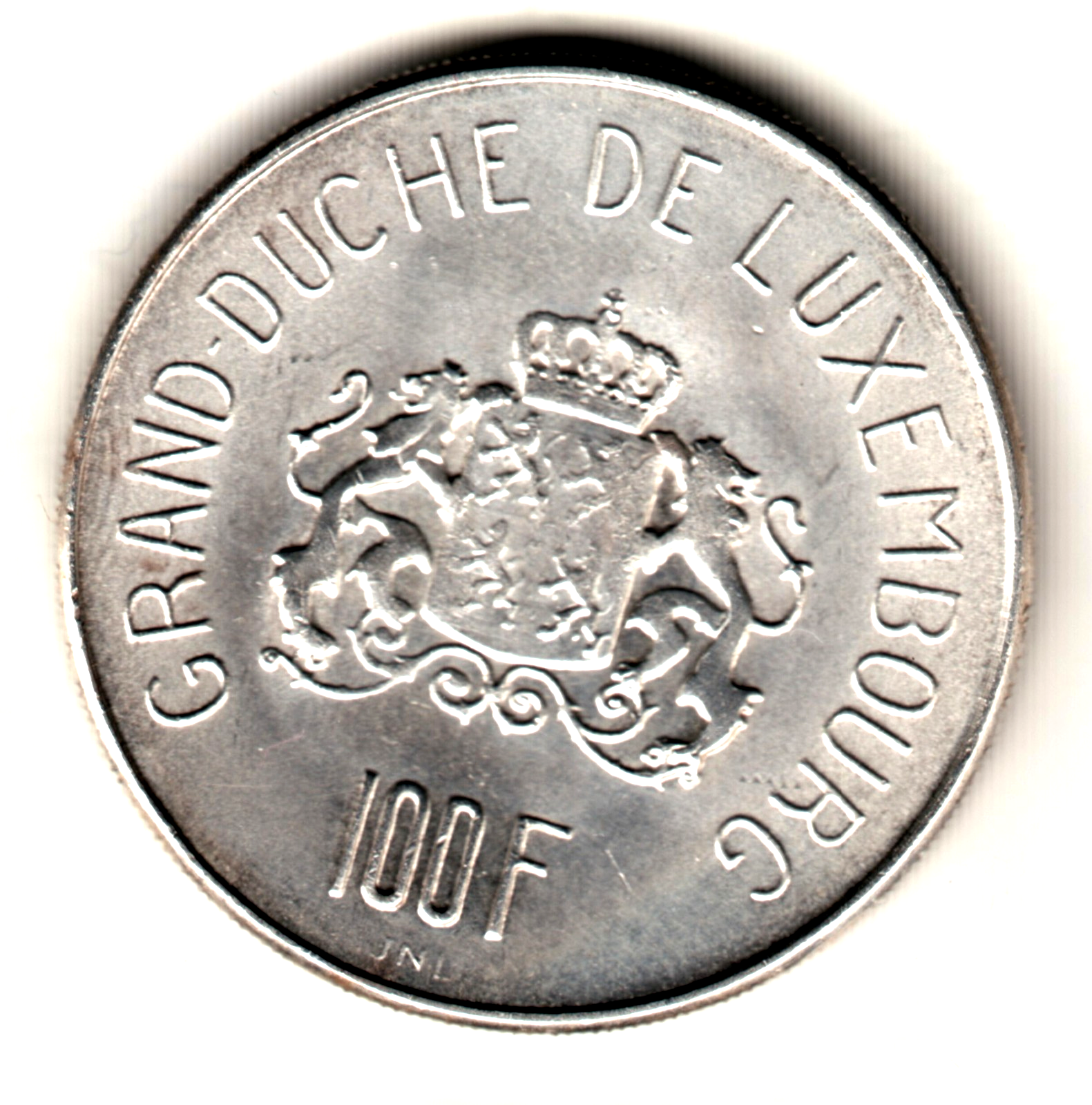 100 francs plata LUXEMBURGO 1963 - CHARLOTTE - Milenio de la ciudad