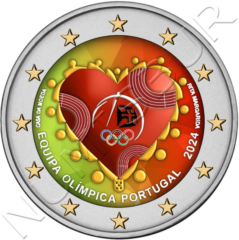 2 euros PORTUGAL 2024 - Equipo Olímpico Portugal 2024 (COLOR #2)