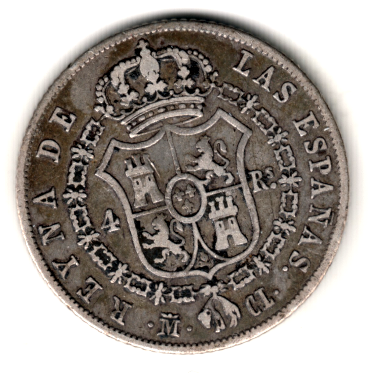 4 reales ESPAÑA 1849 CL. Madrid - Isabel II