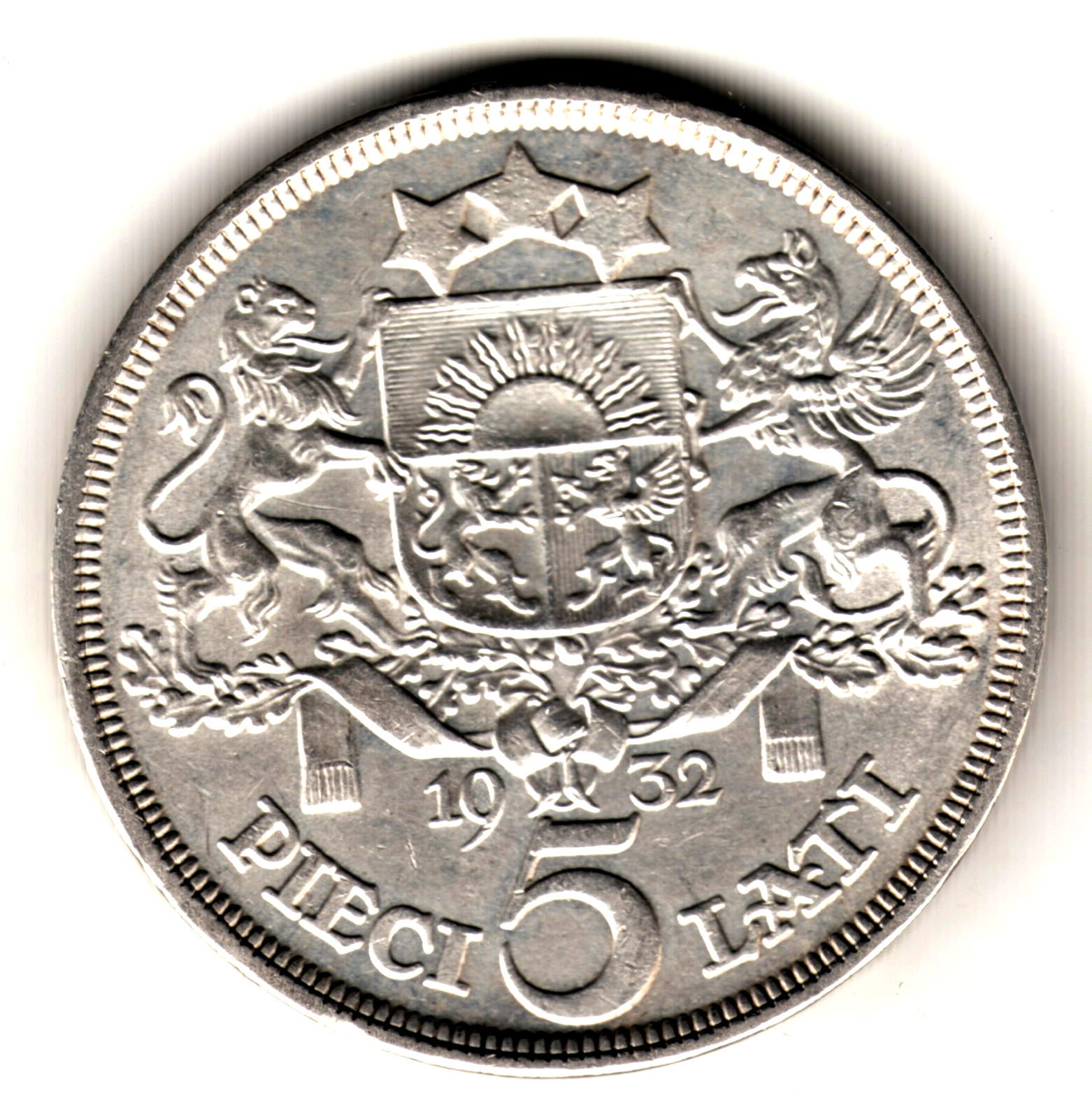 5 lati LETONIA plata 1932 - LATVIJAS REPUBLIKA