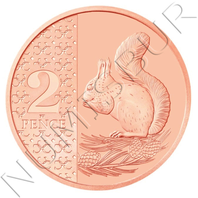 2 peniques REINO UNIDO 2024 - Ardilla Roja BU (Red Squirrel)