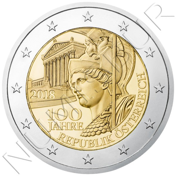 2 euros AUSTRIA 2018 - 100 aniversario republica Austria