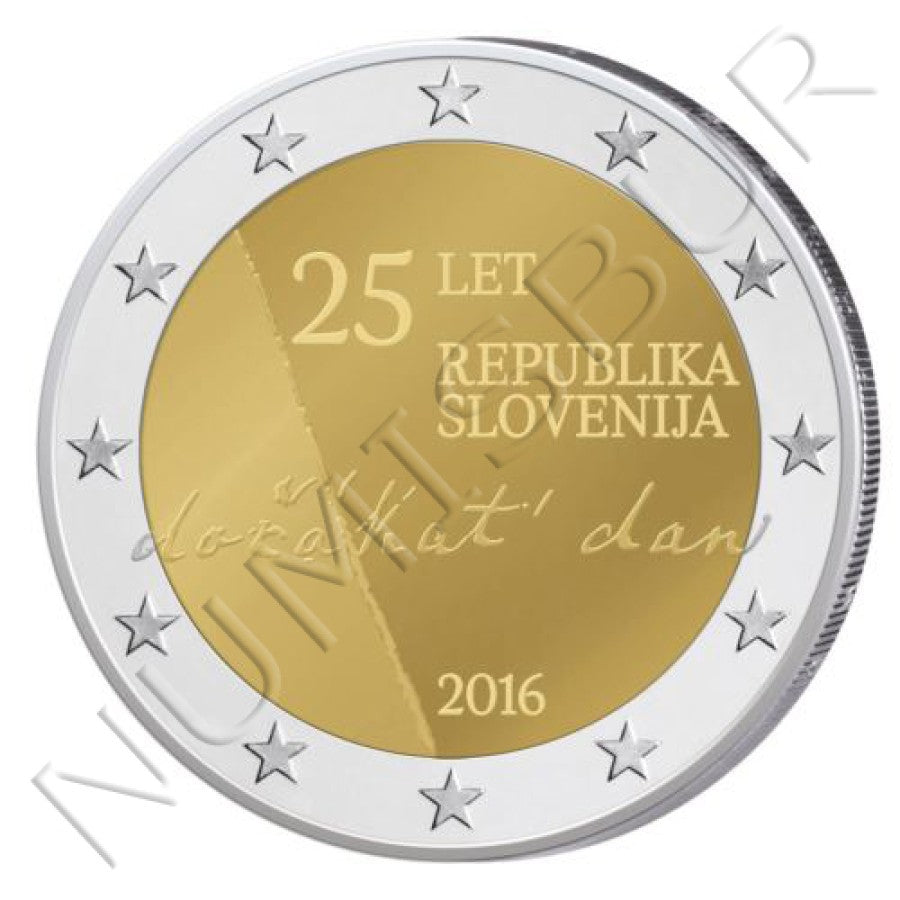 2 euros ESLOVENIA 2016 - 25 años de la Independencia