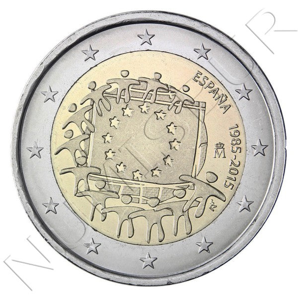 2 euros ESPAÑA 2015 - XXX aniv. de la bandera Europa