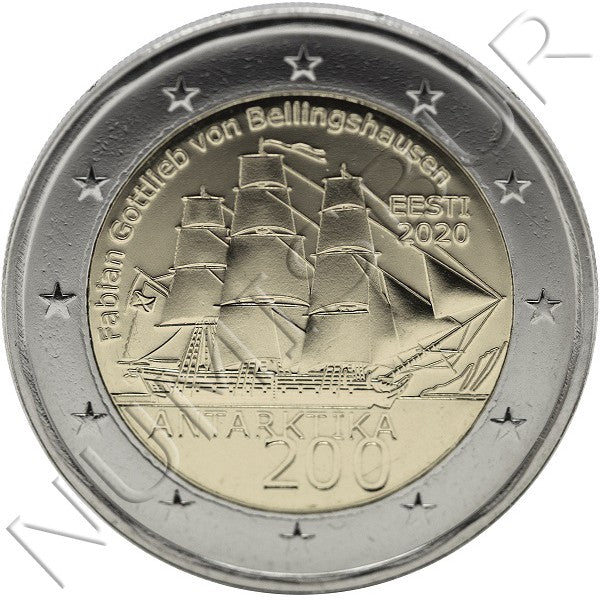 2 euros ESTONIA 2020 - 200 aniv. del descubrimiento de la Antártida