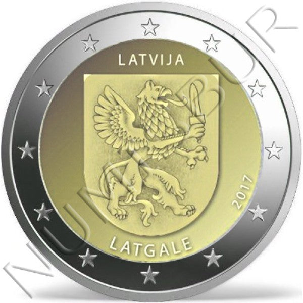2 euros LETONIA 2017 - Region Latgale