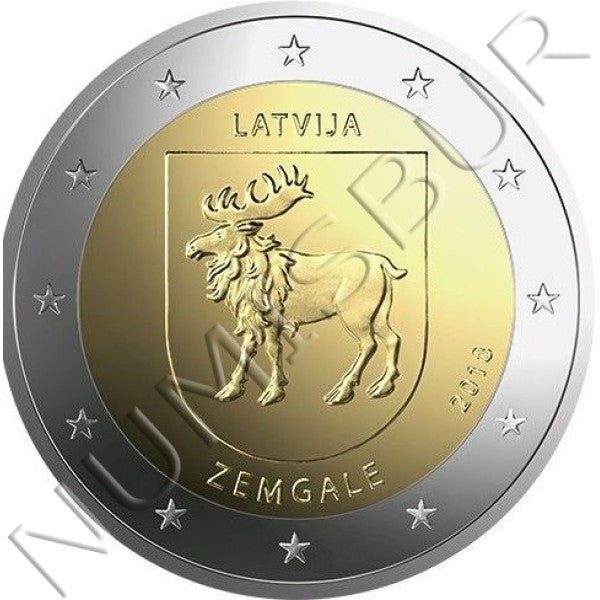 2 euros LETONIA 2018 - Region Zemgale