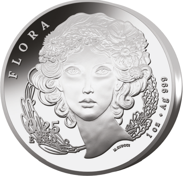 0,25 euros ITALIA 2025  Flora y fauna La margarita
