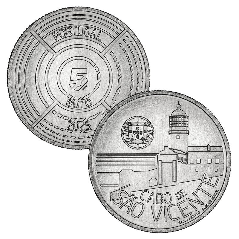 5 euros PORTUGAL 2025 - Faro de San Vicente CARTUCHO