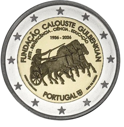 PORTUGAL 2 euro 2026 proof 70 aniversario de la Fundación Calouste Gulbenkian