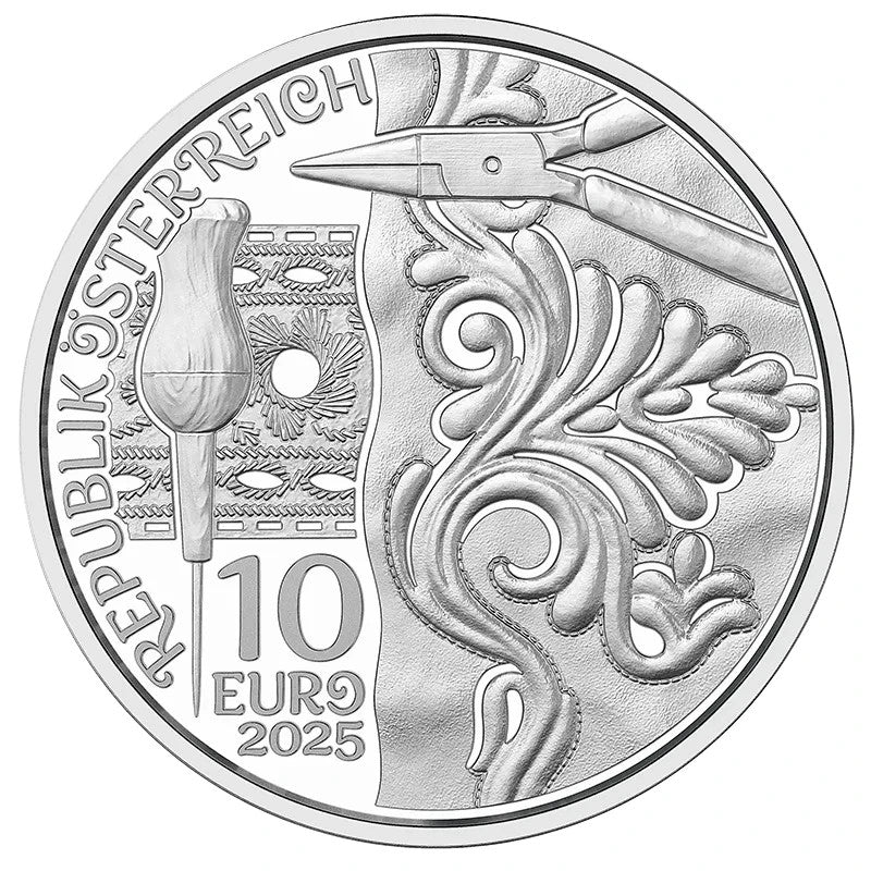 10 euros plata 2025 color AUSTRIA -  LEDERHOSE - Pantalones de cuero